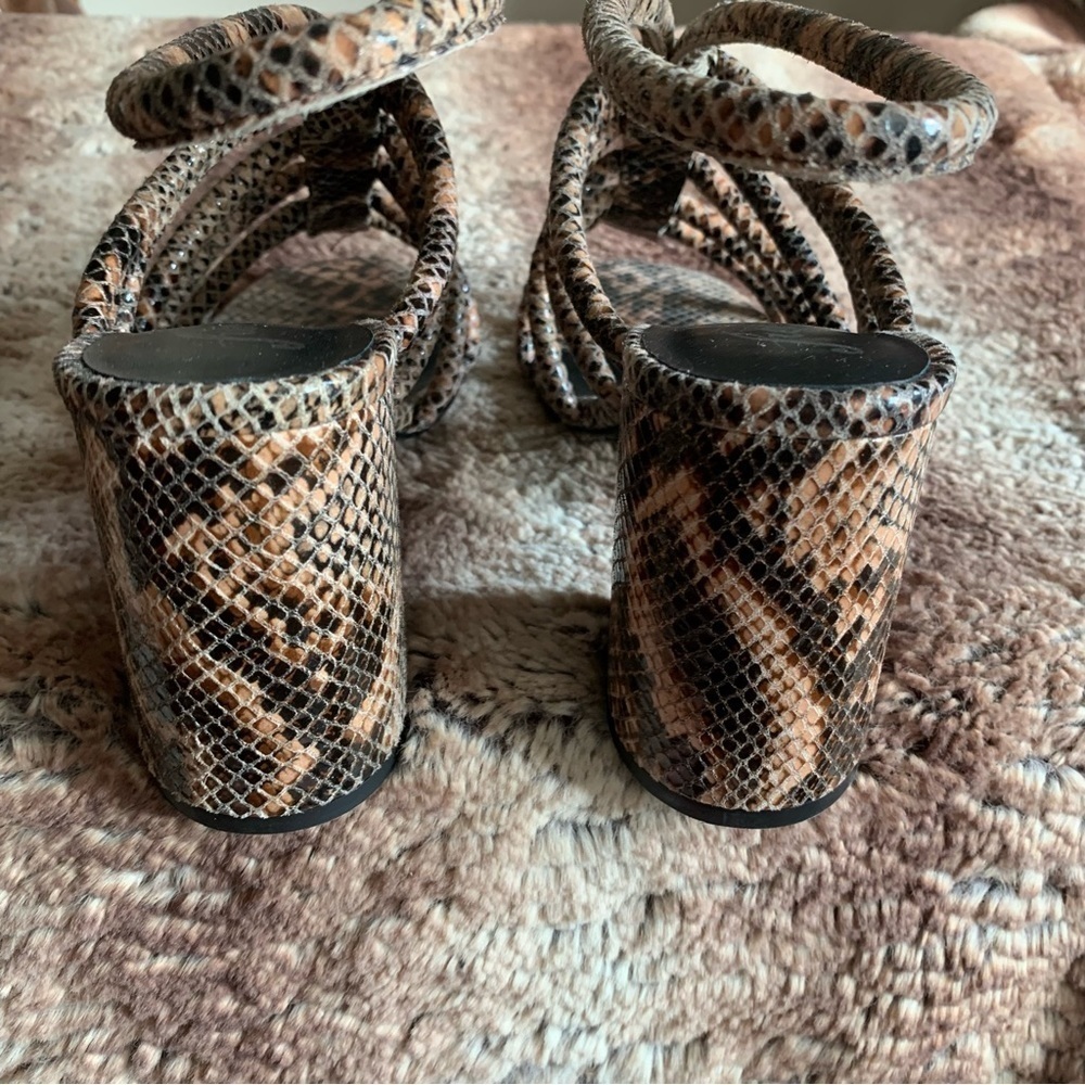 Free People Colette Cinched Heels Python - Picture 6 of 8